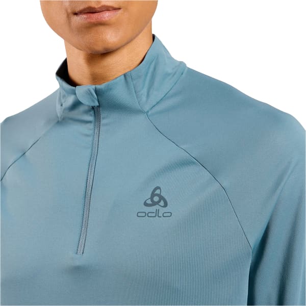 T-shirt running ODLO ESSENTIAL CERAMIWARM MID LAYER 1/2 ZIP PROVINCIAL BLUE
