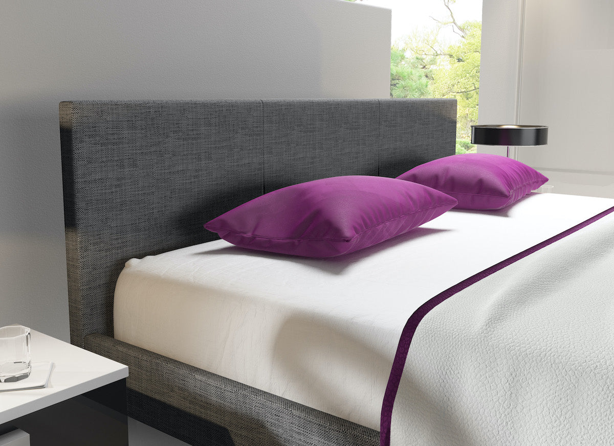 George - Tweepersoonsbed - Stof grijs - 140x200 cm