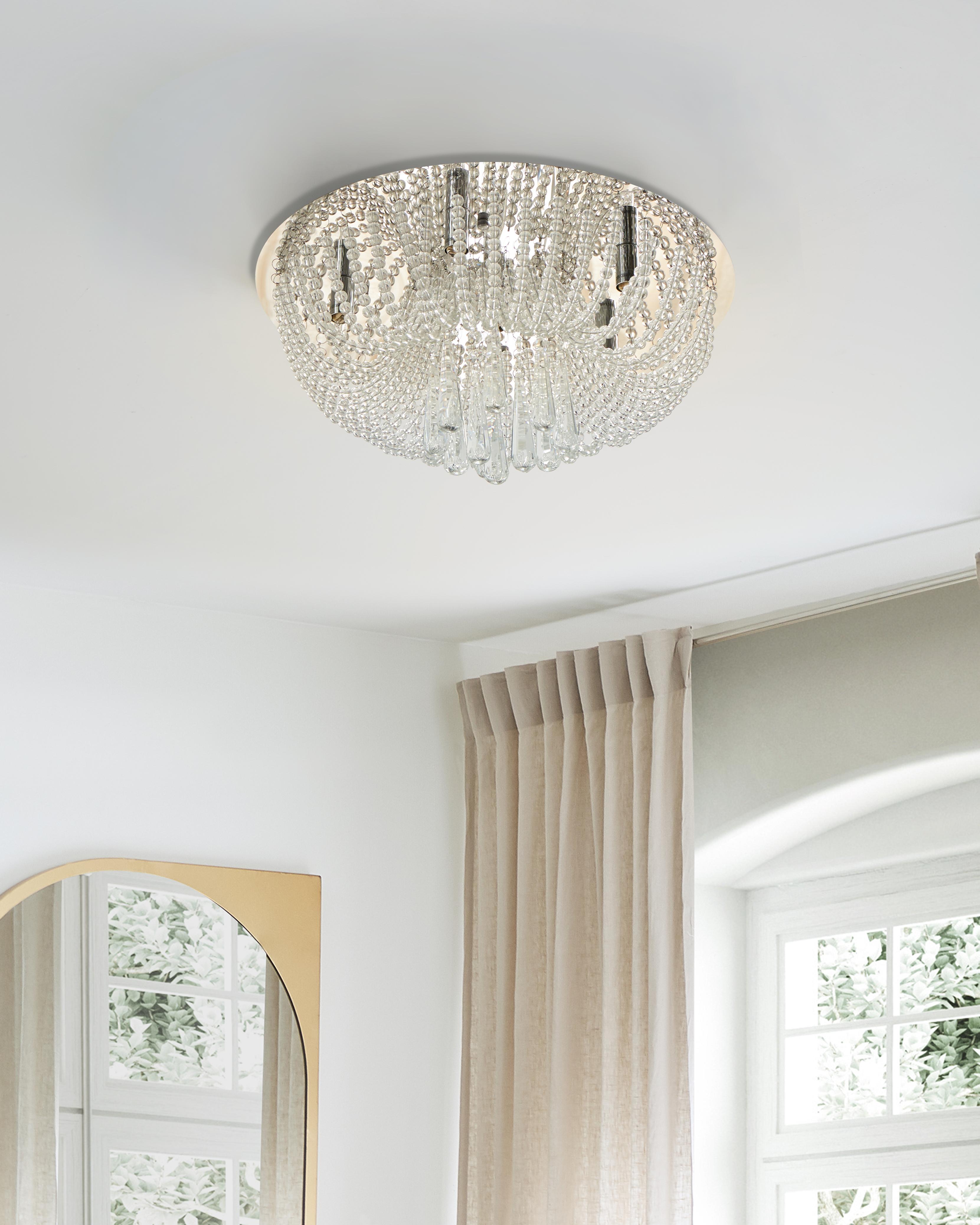 Kroonluchter DORNAS Kristal Zilver