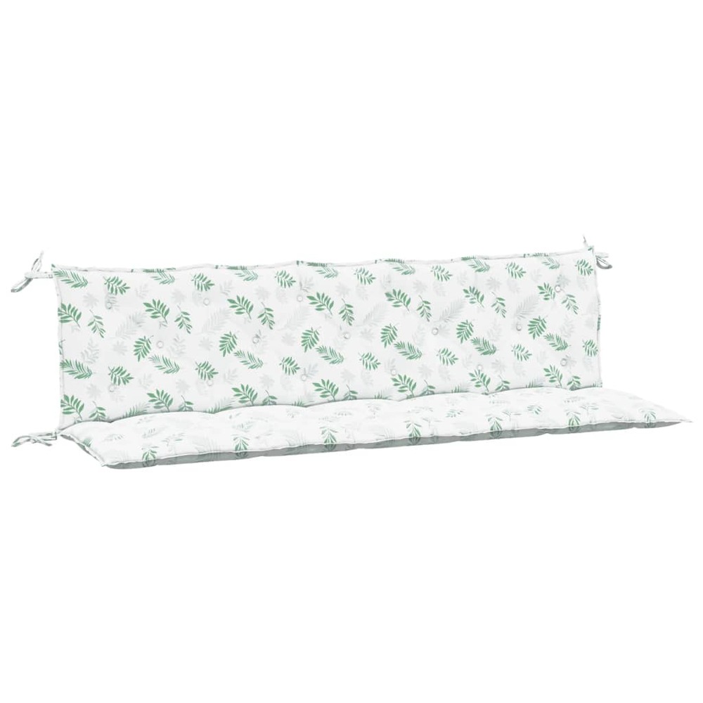 Coussins de banc de jardin 2 pcs motif de feuilles tissu oxford