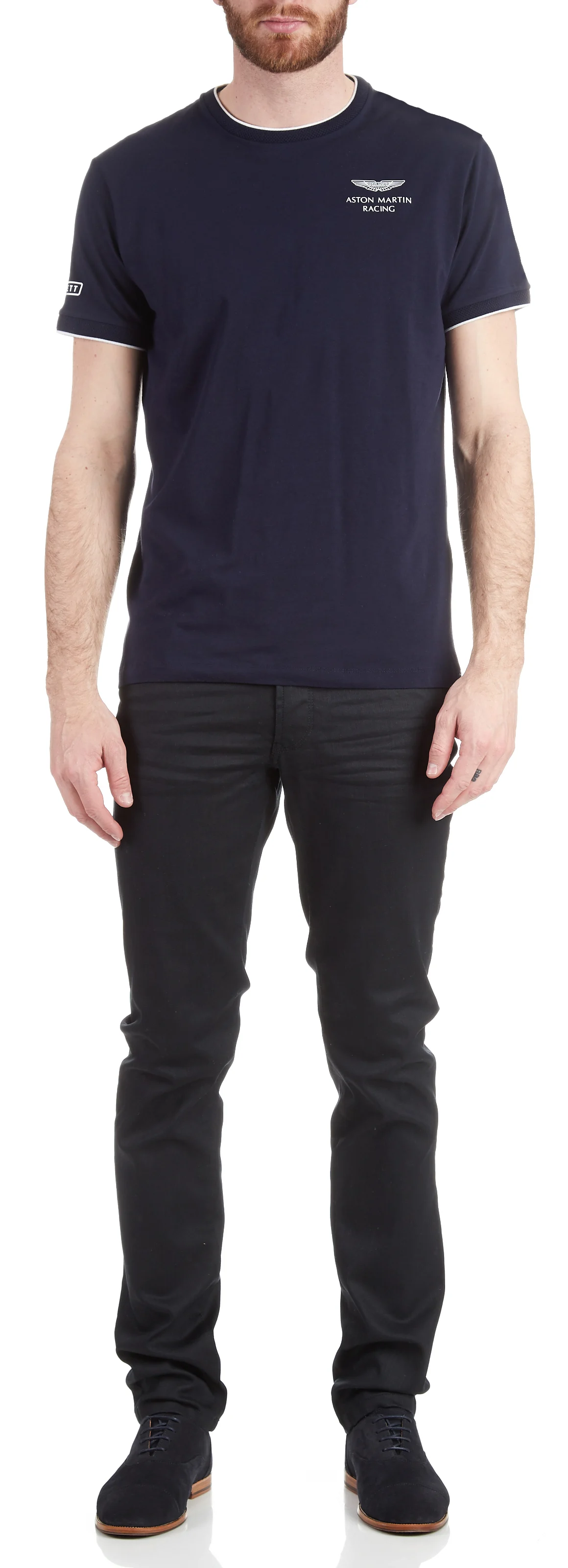 Jean slim-fit enduit taille normale | Bleu
