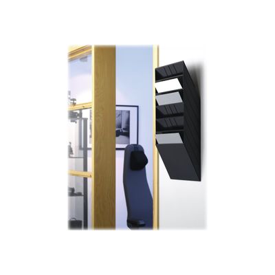 Durable Flexiboxx - Présentoir mural porte-document - 6 cases A4 paysage - noir