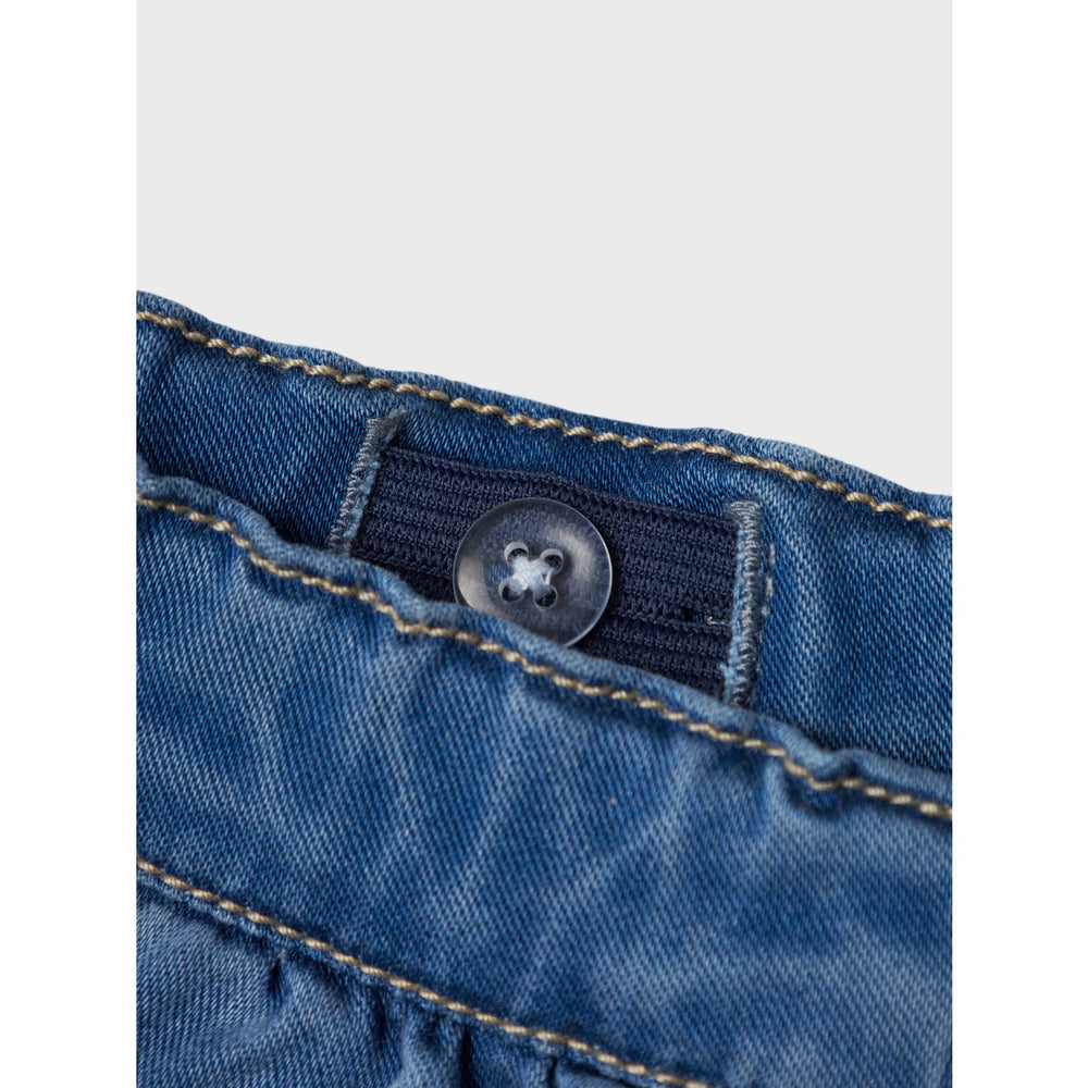 Køb Name It Medium Blue Denim Rose Loose Jeans Noos