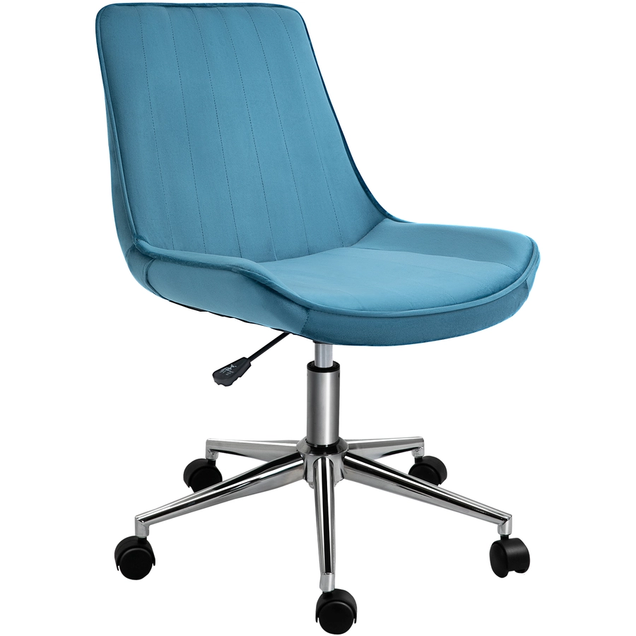 HOMCOM Drehstuhl im Retro-Stil blau
