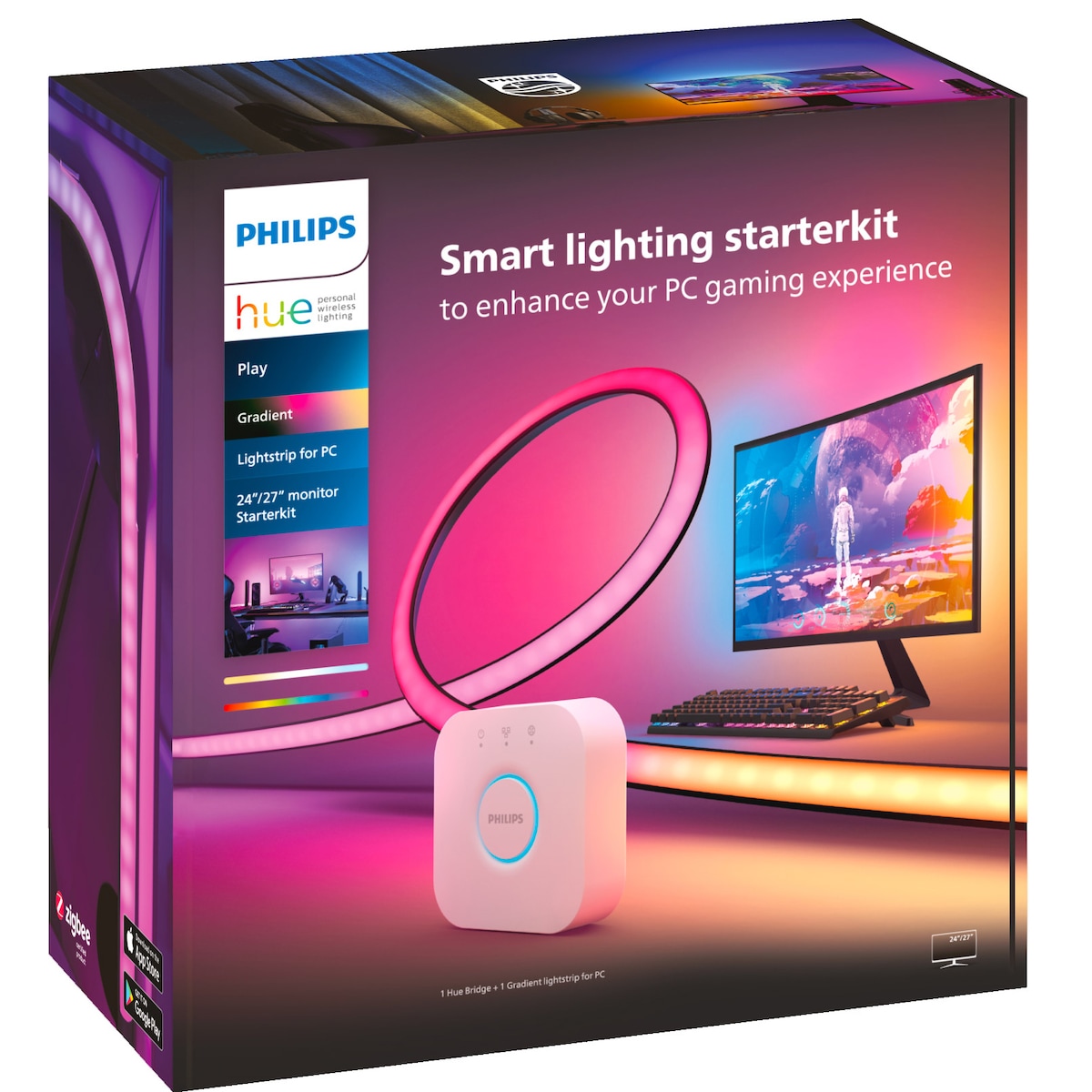 Philips Hue Play Gradient PC lysstripe 24/27 tommer Starterkit