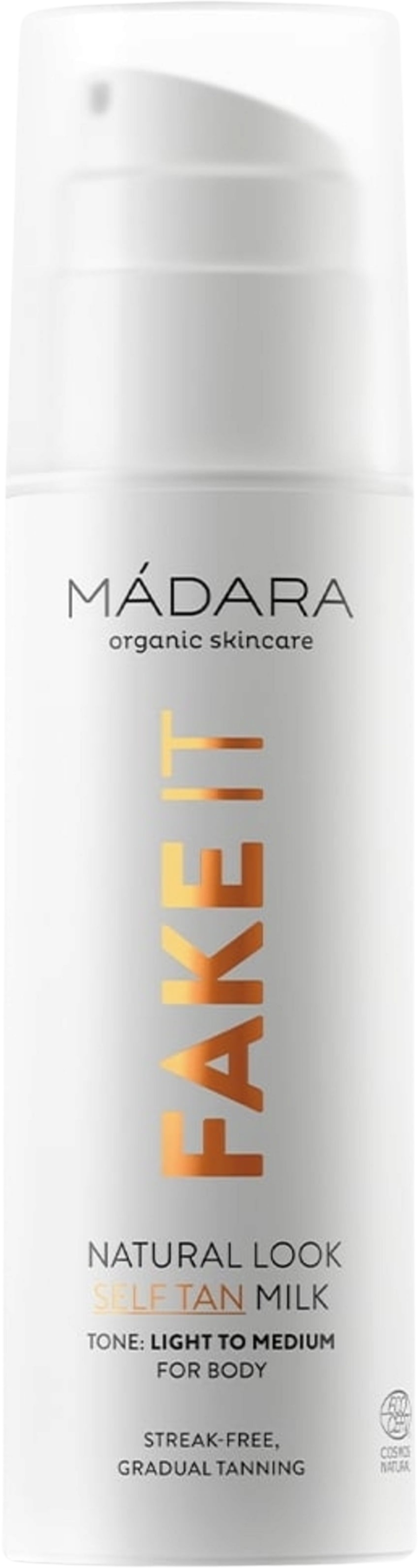 MÁDARA Organic Skincare  FAKE IT Natural Look Self Tan Milk, 150 ml