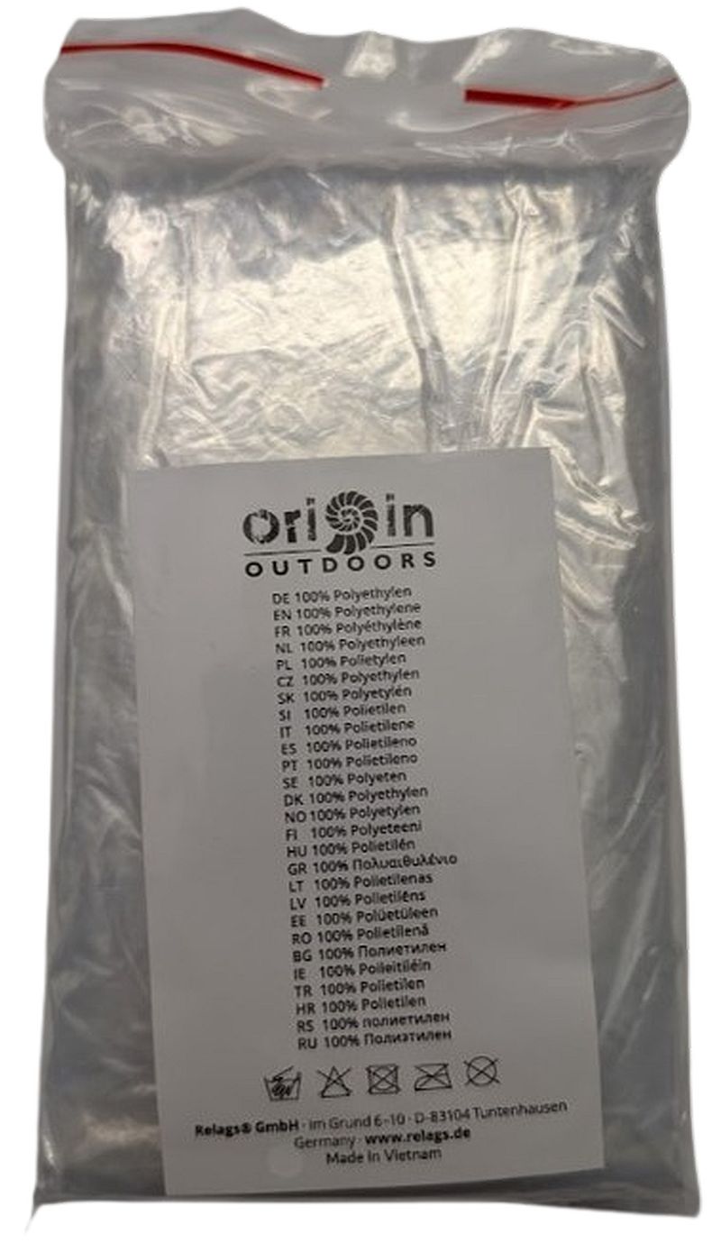 Festival / Notfall Poncho Transparent für Erwachsene
