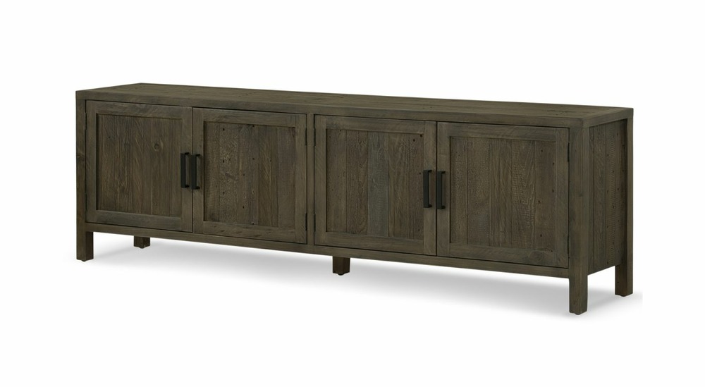 Bahut bois marron 220x40x68cm