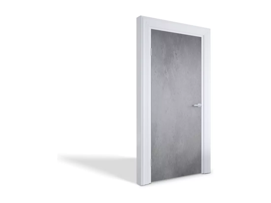 Stickers décoratifs pour portes intérieures - Texture grise 95x205 cm