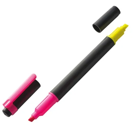 Macma Zweifarbiger Textmarker je eine Seite neongelb + neonpink