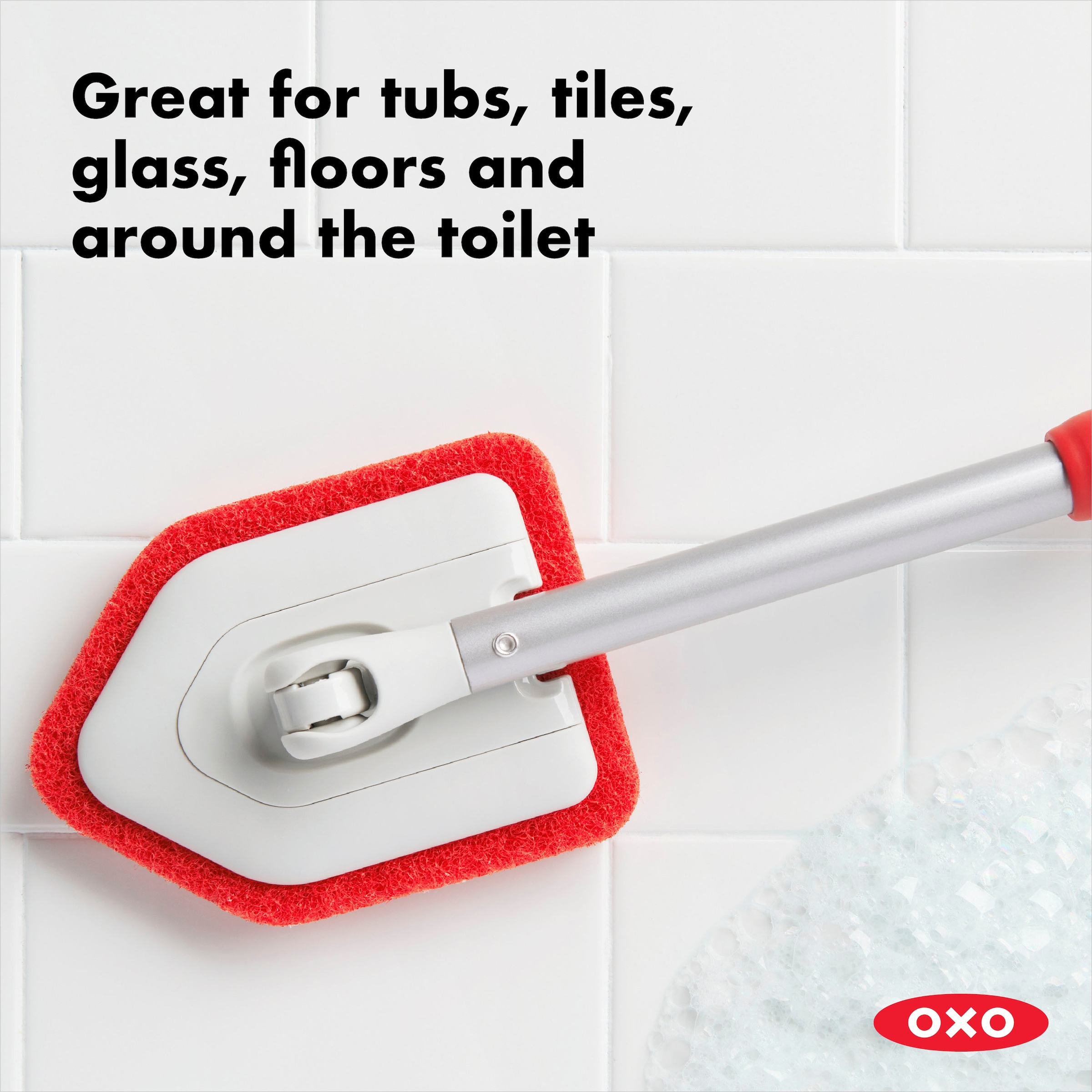 OXO Good Grips Bodenwischer-Set ausziehbar, für Wannen und Fliesen