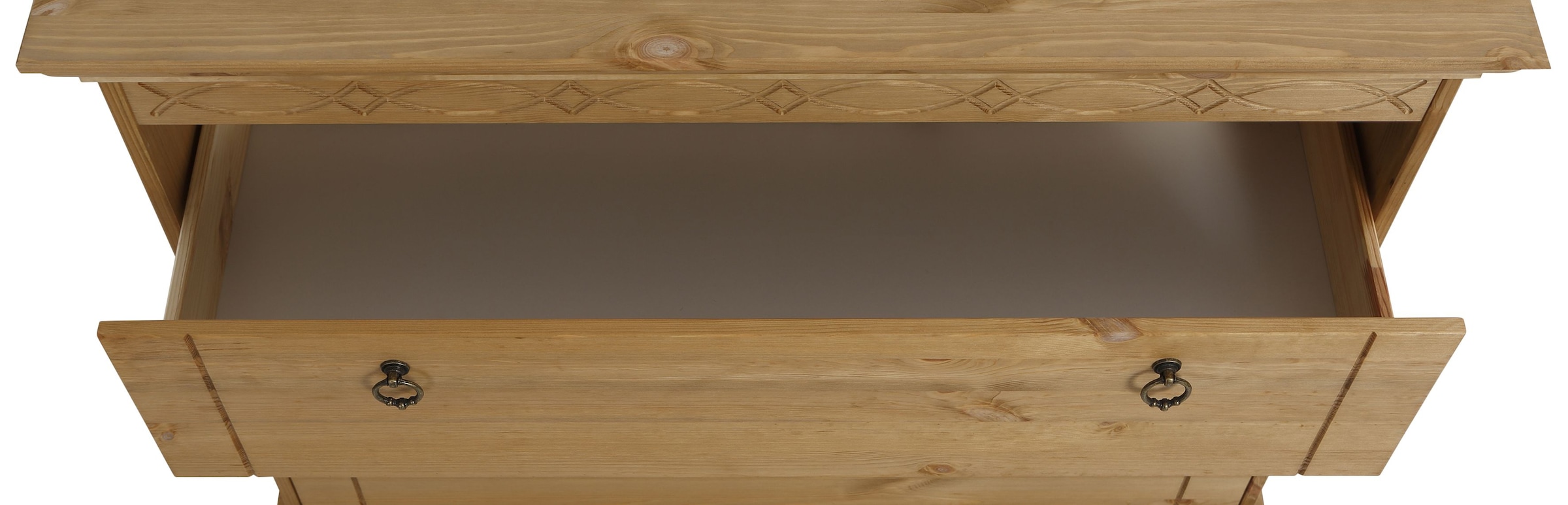 Home affaire Schubkastenkommode »Indra« aus massiver Kiefer, mit 3 Schubladen, Breite: 100 cm