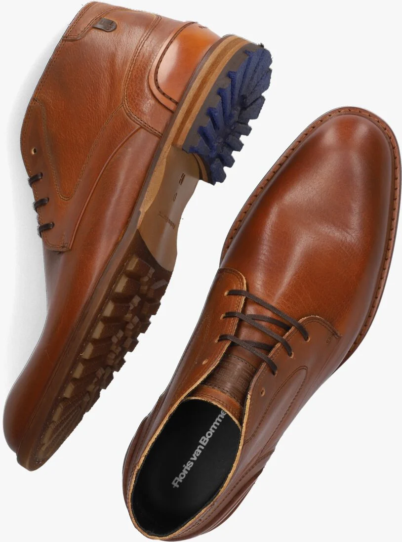 FLORIS VAN BOMMEL cognac floris van bommel nette schoenen sfm-50141