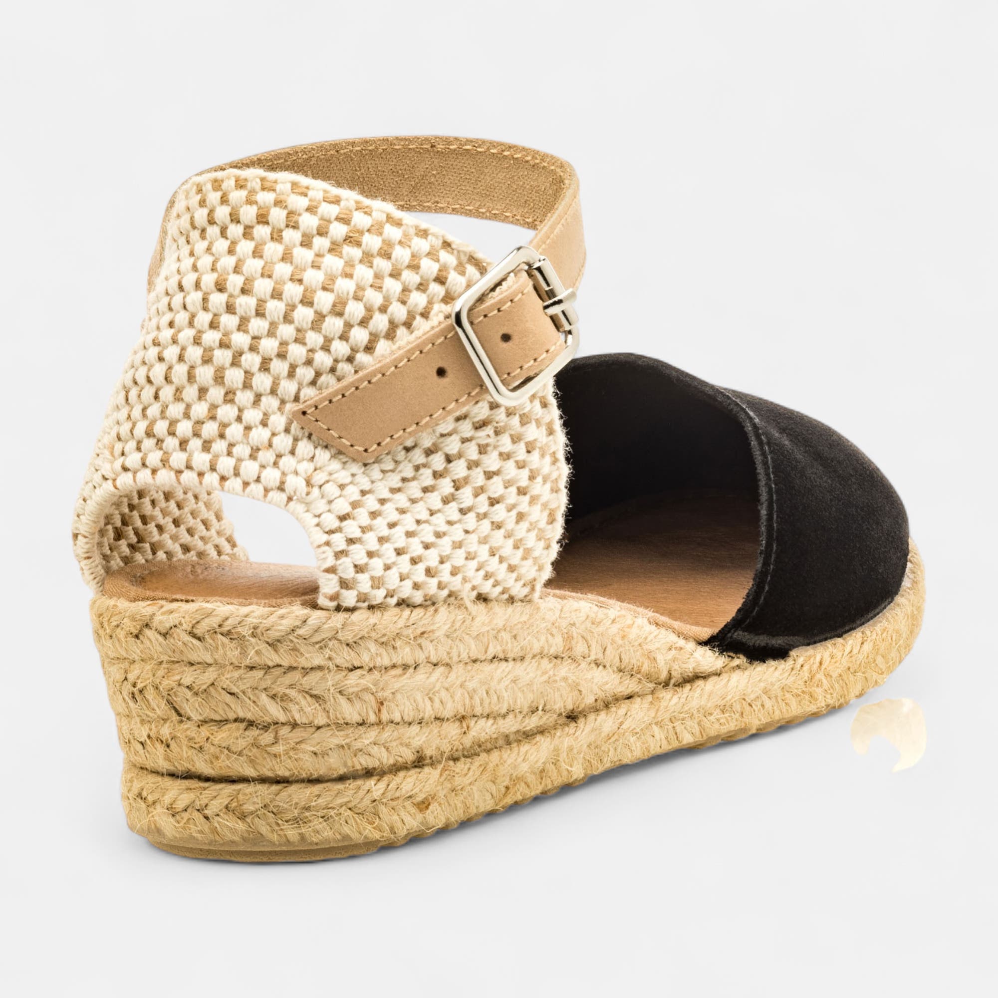 Espadrilles Femme en cuir noir