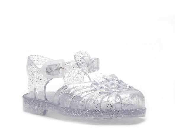 Meduse mules et sabots enfant sun boite argent