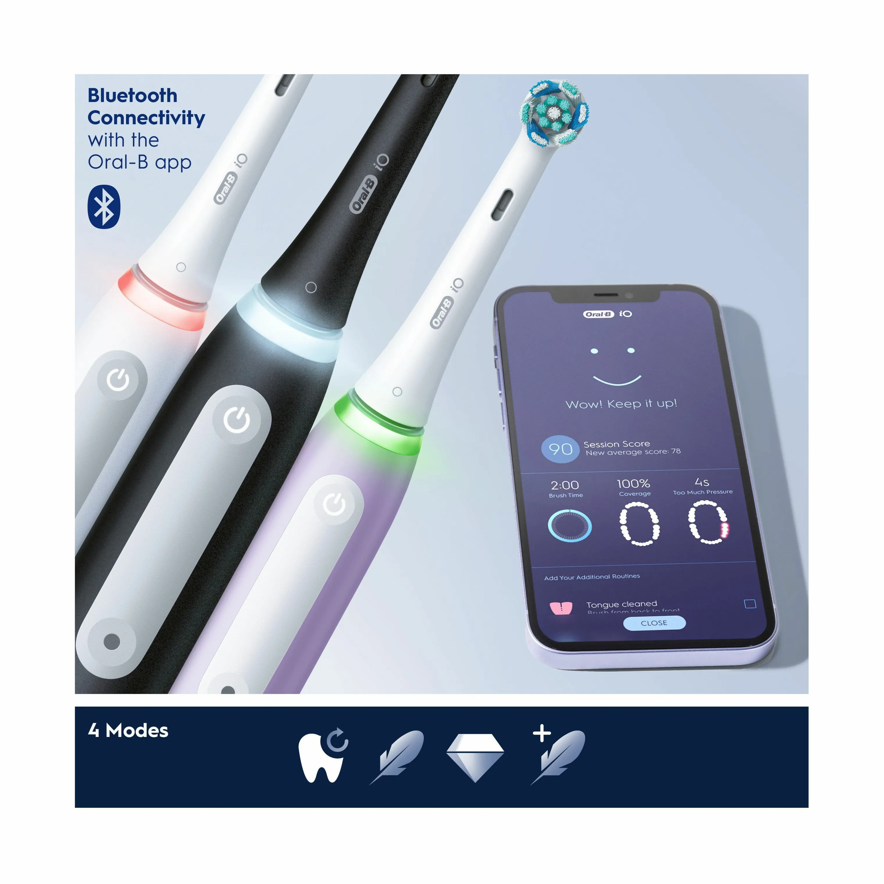 Oral-B iO 4 Elektrisk Tandbørste - 2 stk.