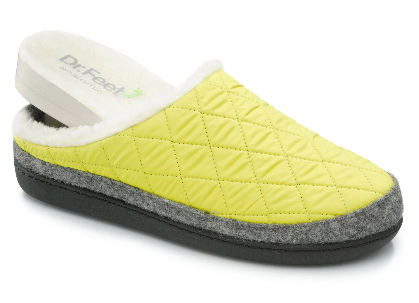 Pantoffel aus gestepptem Textilmaterial