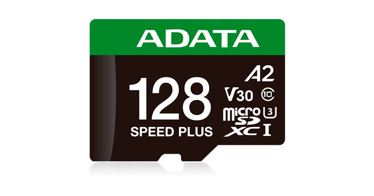 ADATASPEED PLUS microSDXC 128 GB geheugenkaart  (UHS-I U3, Class 10, V30, A2)
