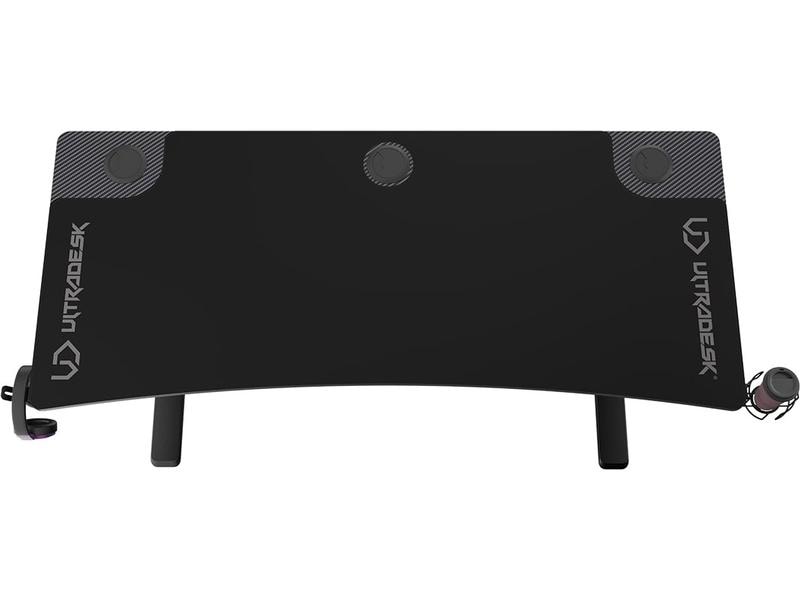 Ultradesk Gaming Tisch Cruiser Schwarz Stabiler Gaming-Tisch für bis zu drei Monitore