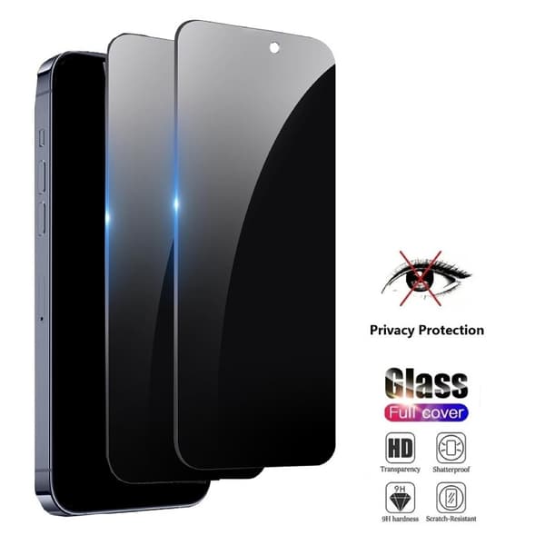 2 stk iPhone 13 Privacy skjermbeskytter Privacy skjermbeskytter