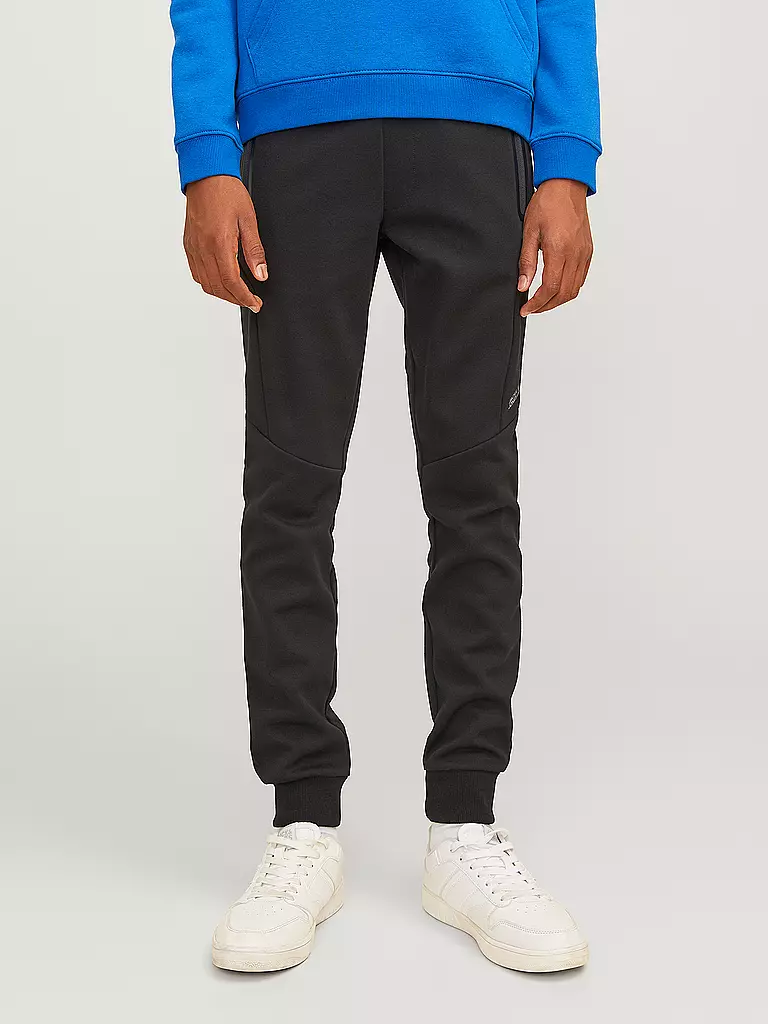 JACK & JONES Jungen Jogginghose JPSTWILL JJFUSION schwarz