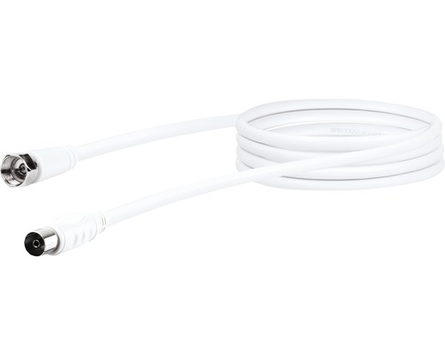 Satelliet-/antenne-aansluitkabel (75 dB) F-connector/IEC-aansluiting 1,5 m wit Schwaiger KVCK171532