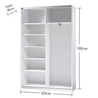 Wäscheschrank Fast, Dekorfolie Weiß