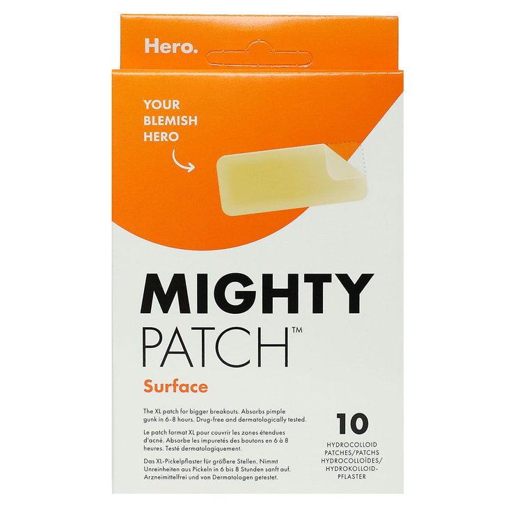 Mighty Patch Surface 10 patchs hydrocolloïdes anti-acné zones étendues