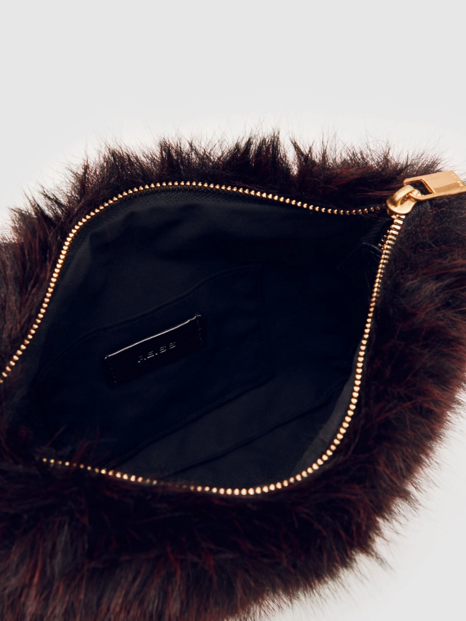 Reiss Mila Faux Fur Shoulder Bag