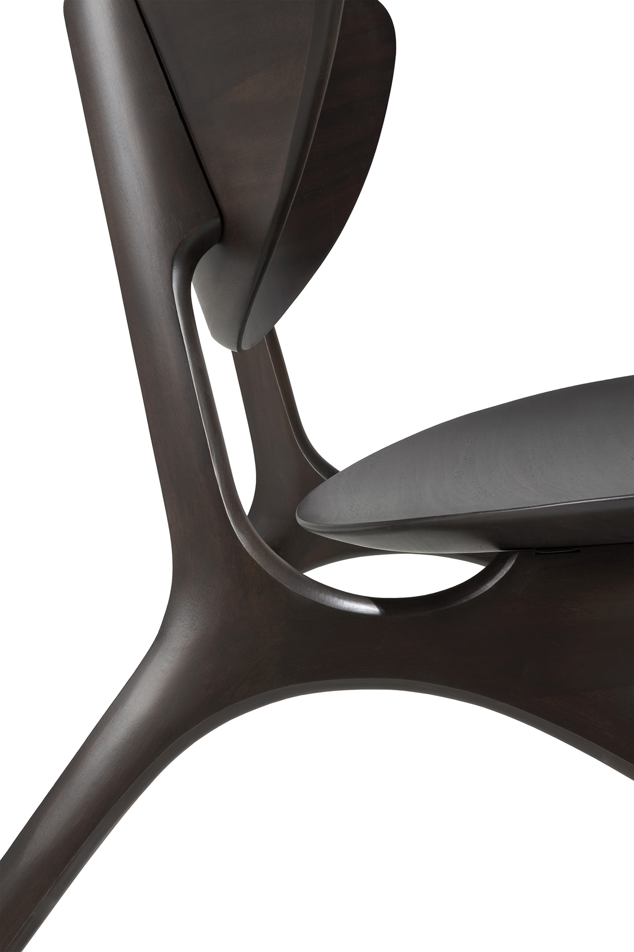 Eye lounge chair - donker mahonie