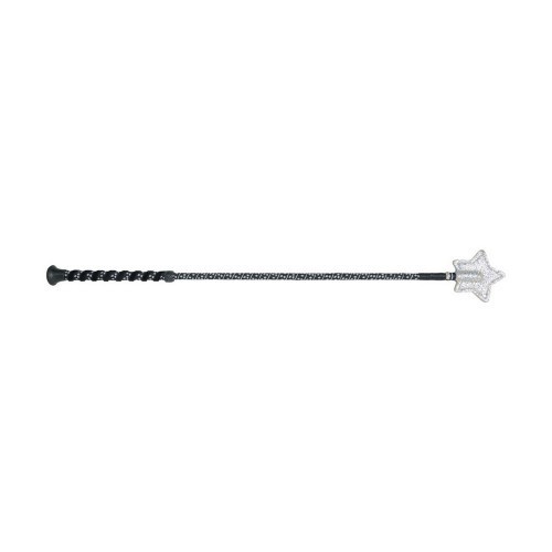 Chicote de montaria HySCHOOL para cavalos, preto