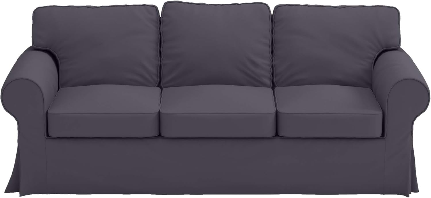 Der Ersatz-Sofabezug ist kompatibel mit IKEA 3-Sitzer-Ektorp-Sofa. Nur Bezug! Ektorp Schonbezug Ersatz (dunkelgraues Sofa)