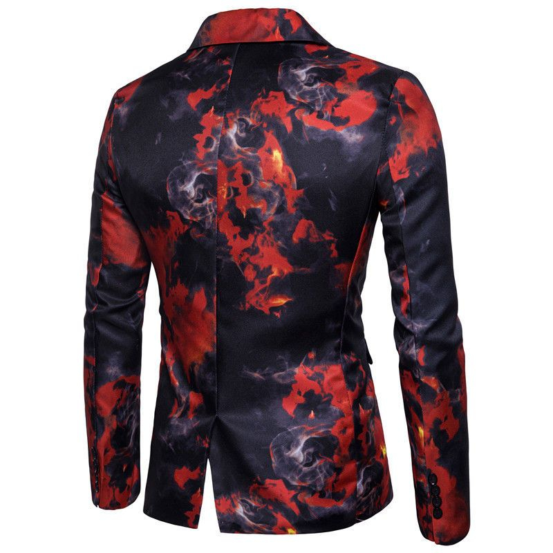 Aozora - Blazer met één knoop en print