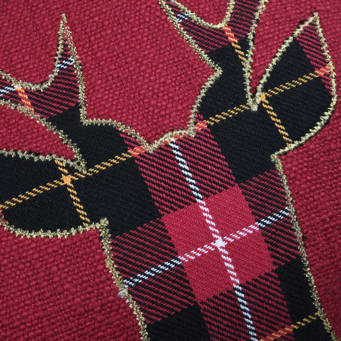 Coussin carré coton (45 x 45 cm) Finna Rouge