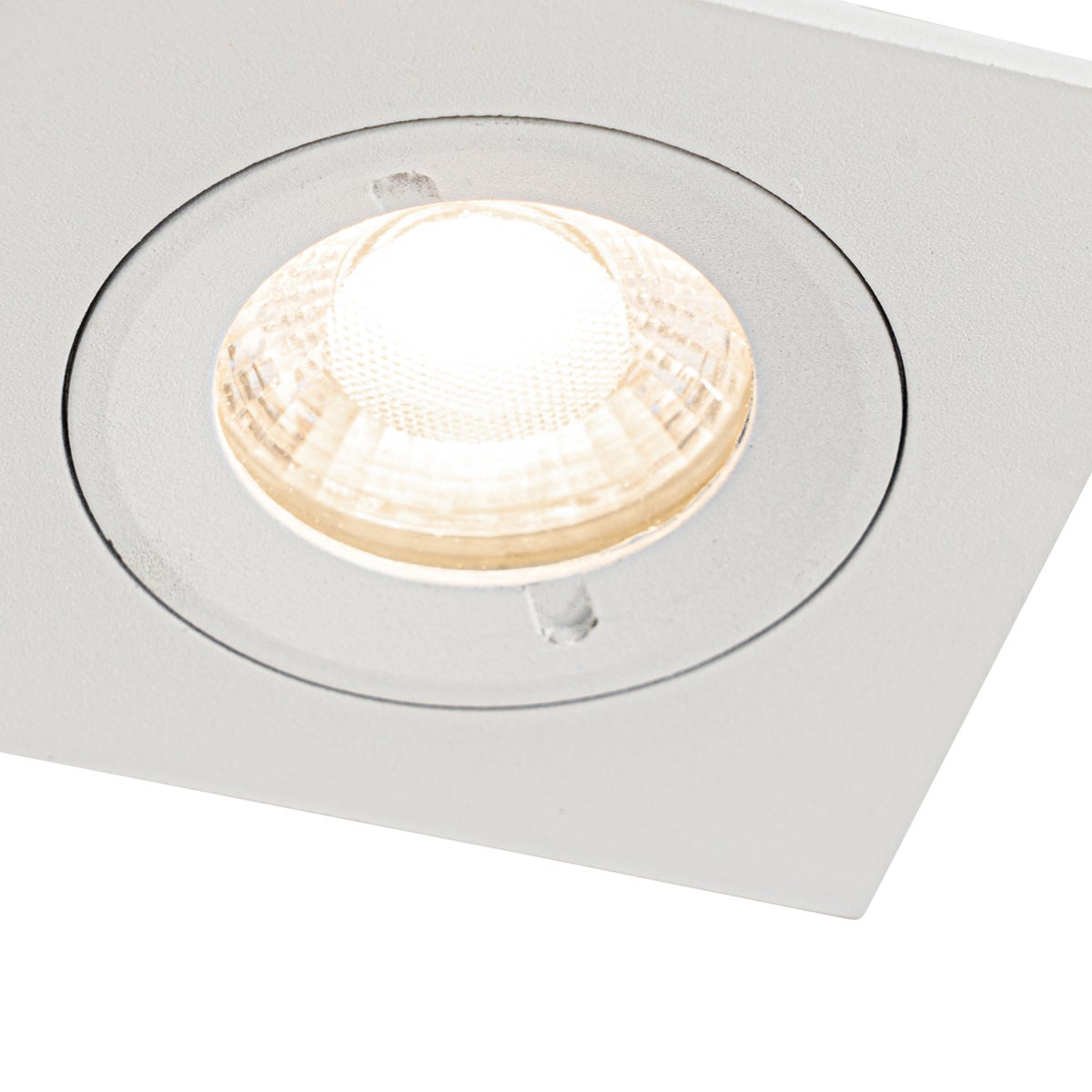 Moderne inbouwspot, wit, vierkant, IP44 - Xena