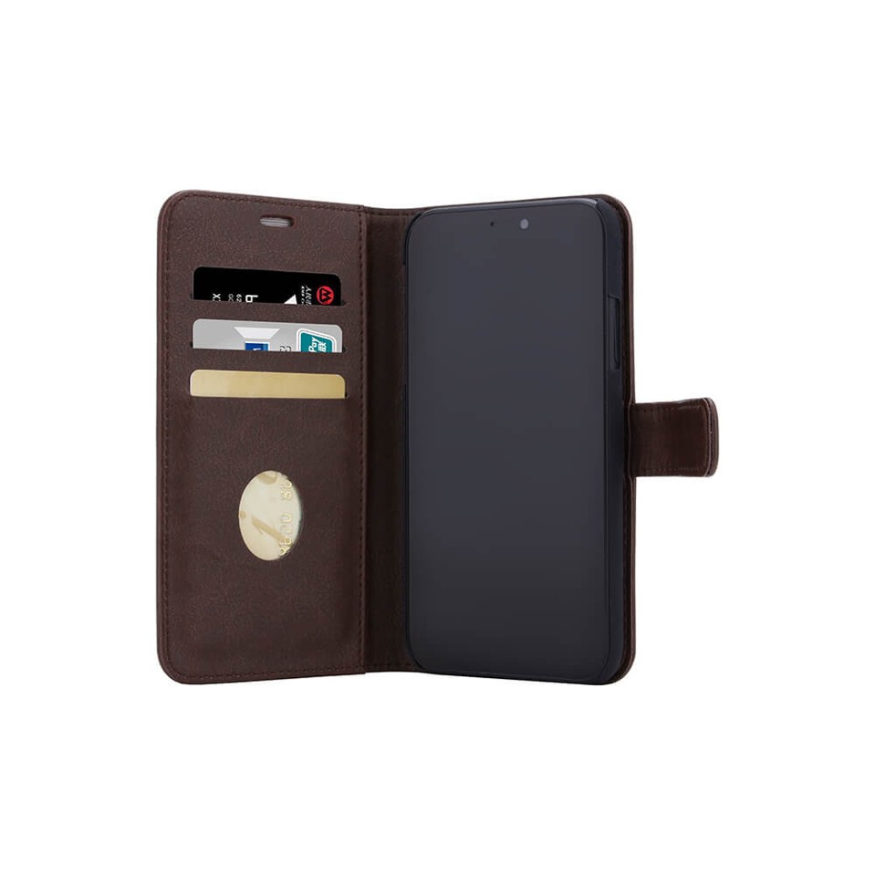 RadiCover - StrålingsbeskyttelseWallet PU iPhone 12 Mini Flipcover - Brun