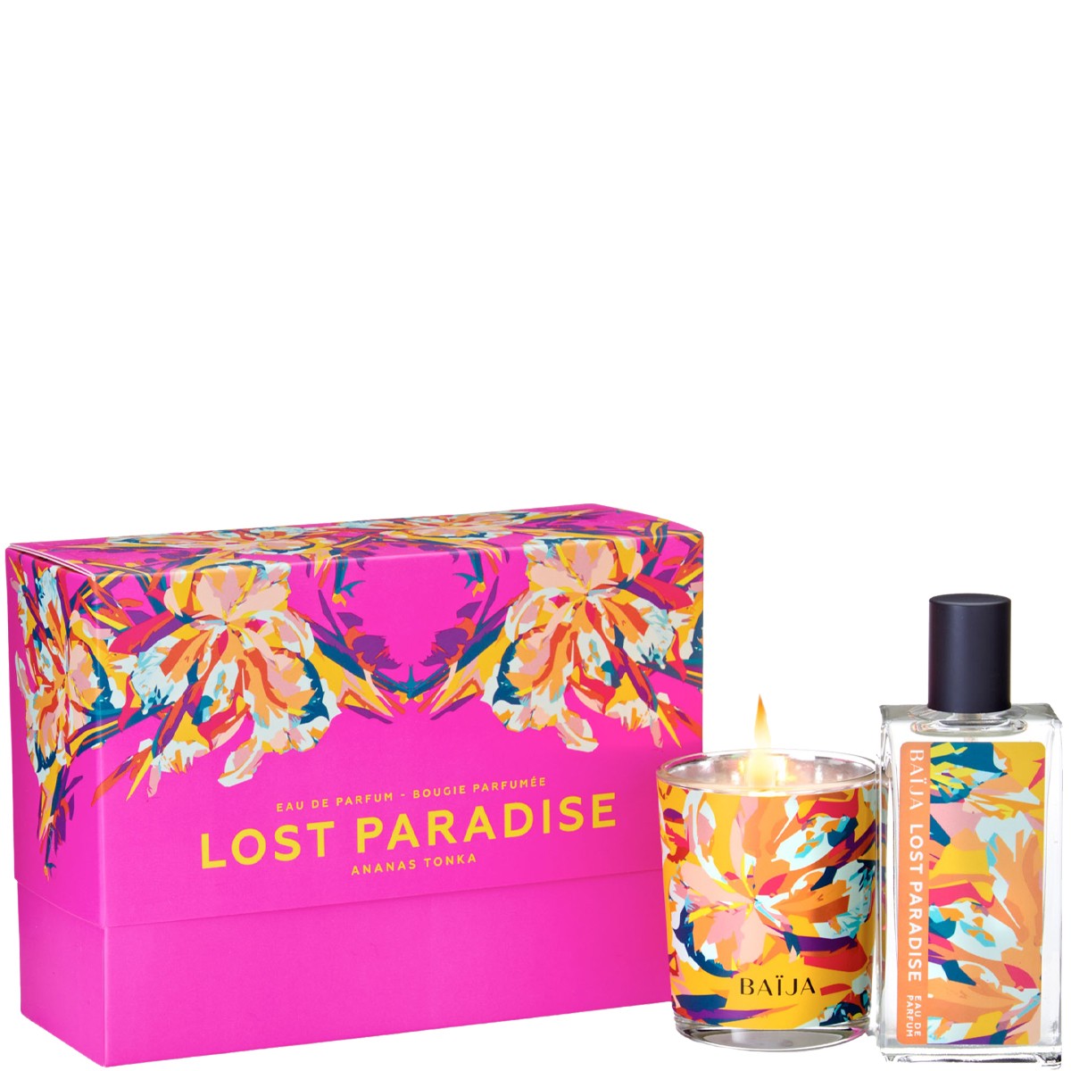 Coffret Lost Paradise - Bougie & eau de parfum - Ananas & tonka