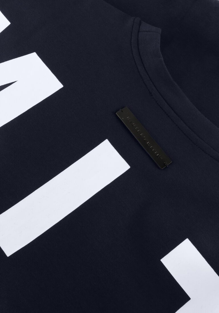 blauwe haute l'amitié tops & t-shirts maxi split ss logo sweat