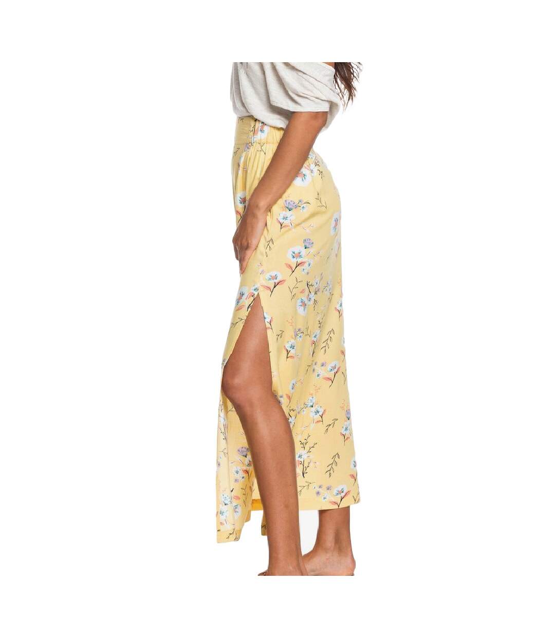 Jupe longue Jaune Femme Roxy Tropical Chance