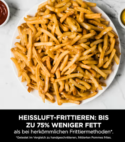 (327x496mm) Foodi FlexDrawer Heissluft Fritteuse Küchen Fryer (AF500EU) - Schwarz