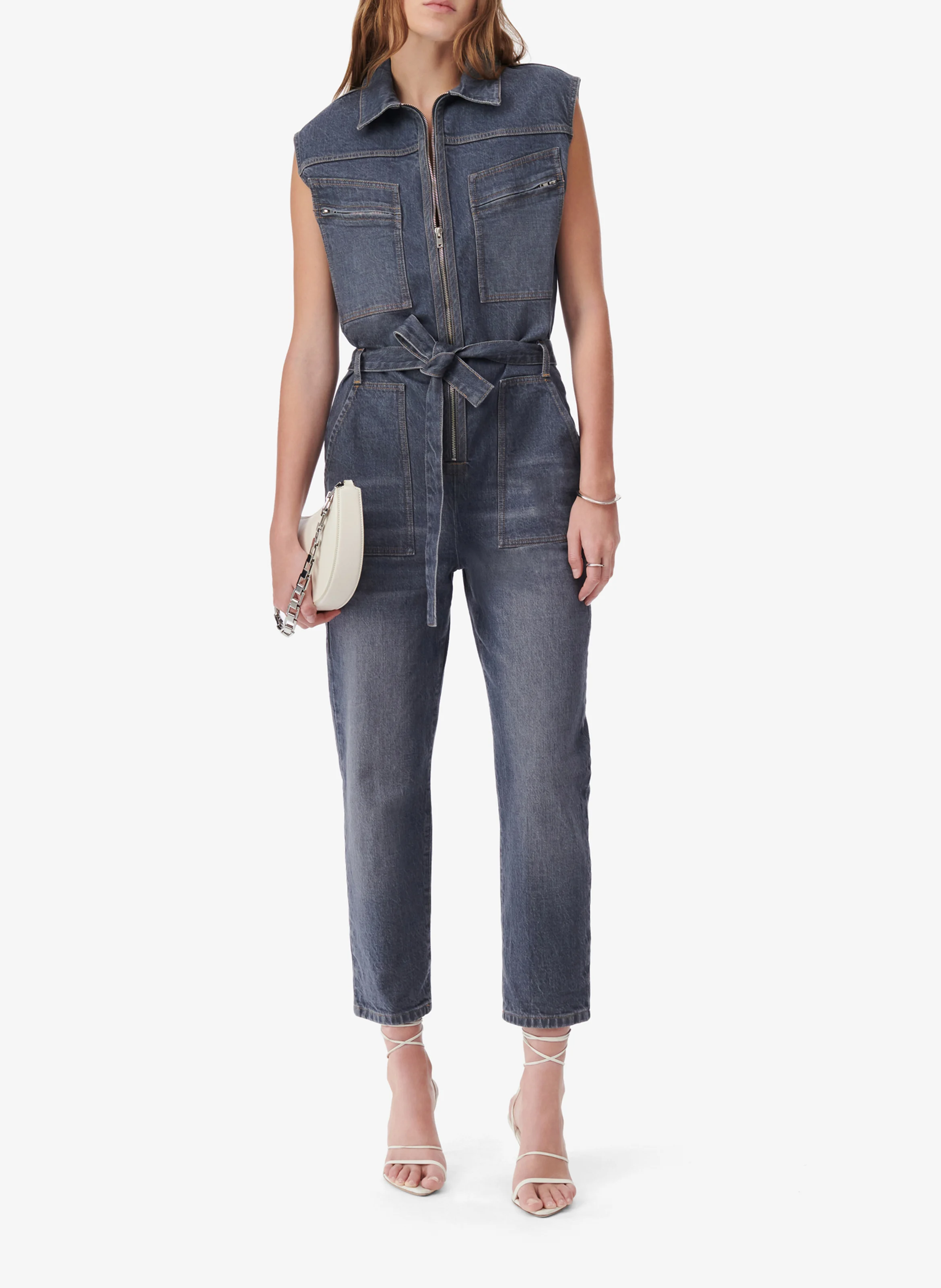 KOHANA - Combinaison denim en coton mélangés | Bleu