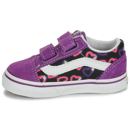 Vans - Old Skool V Neon Hearts PURPLE/MULTI Violeta / Negro