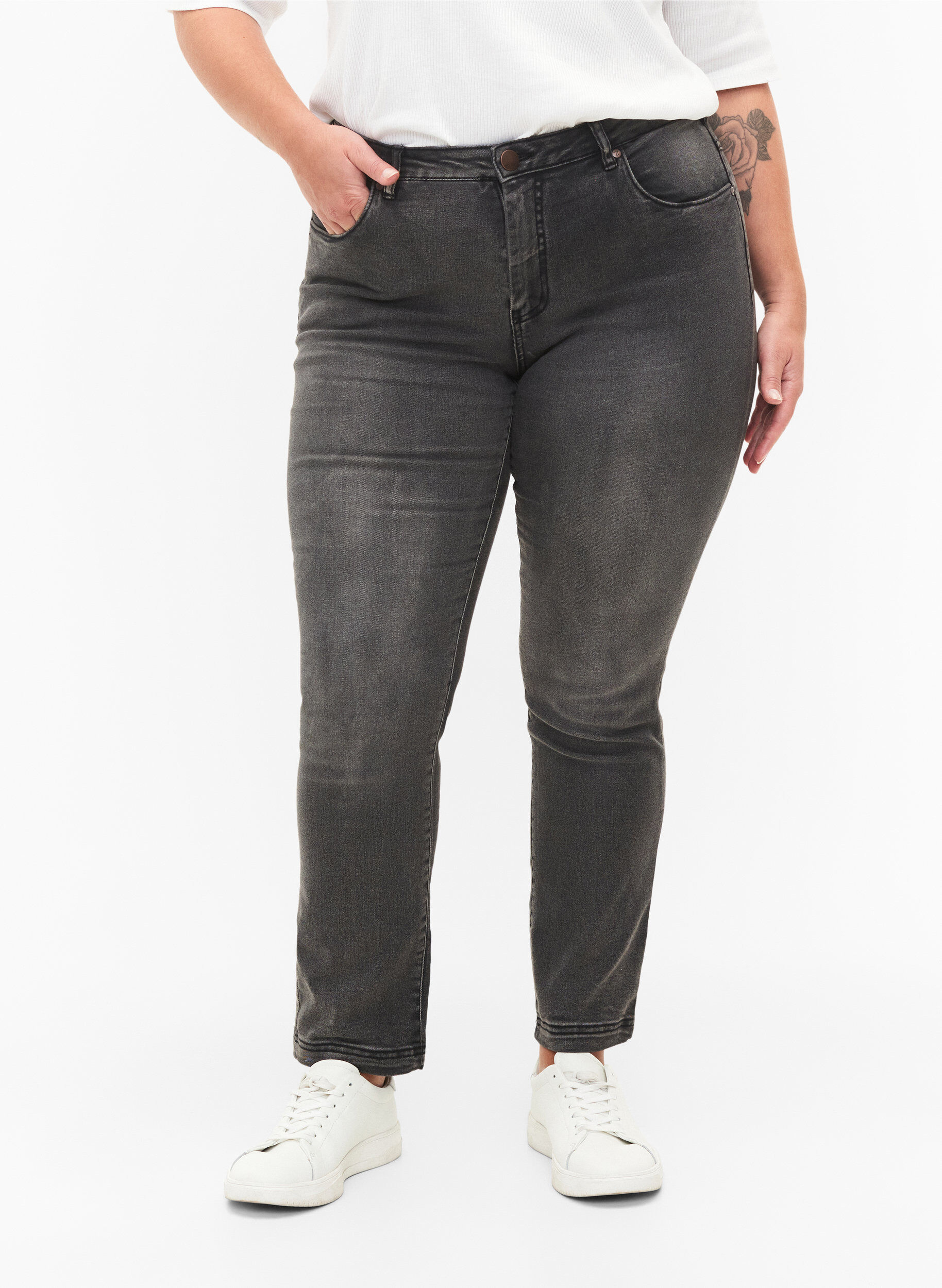 Slim fit Emily jeans med normal talje