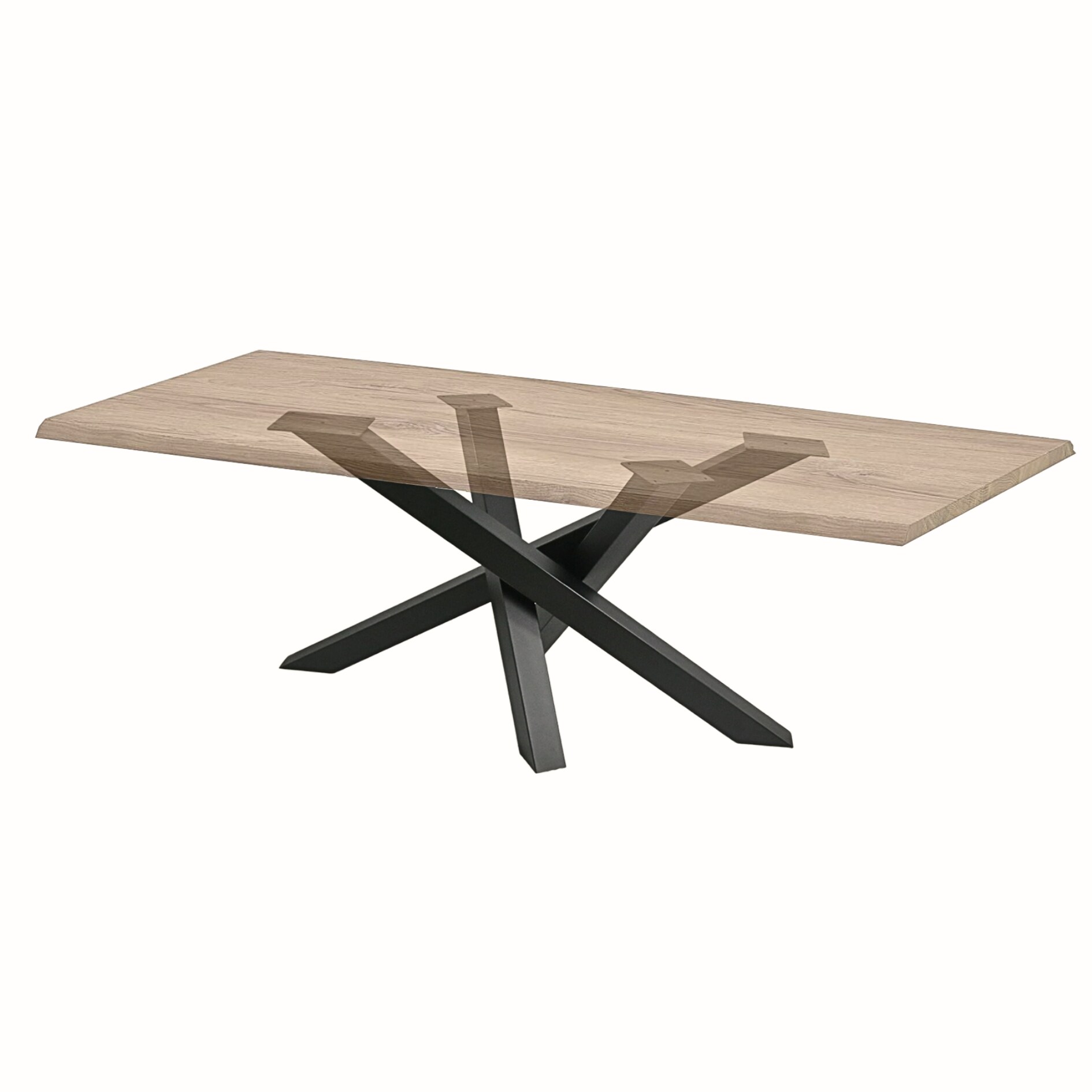 holz4home® Tiempo Spider Tischgestell Mittelfuß metall schwarz