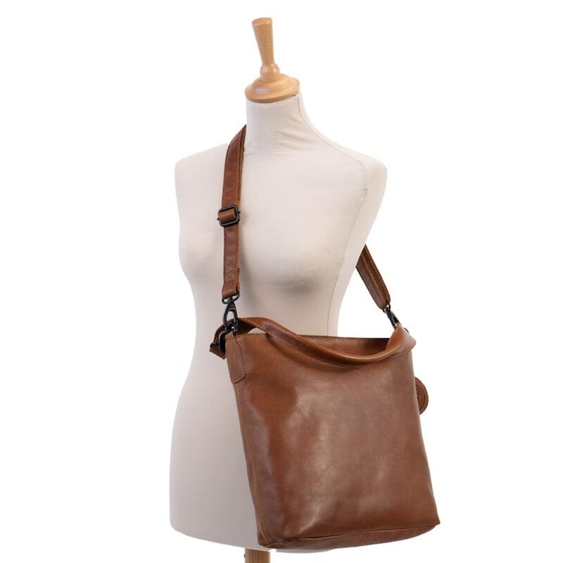 Saccoo Foggia Crossbody / Schoudertas Donkerbruin