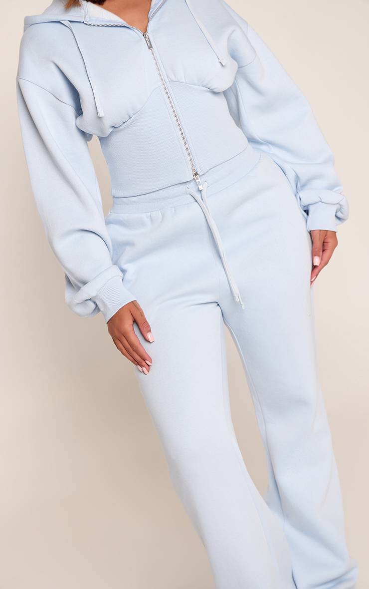 Bleu Joggers Shape Soft À Jambe Droite Avec Lien À Nouer Devant