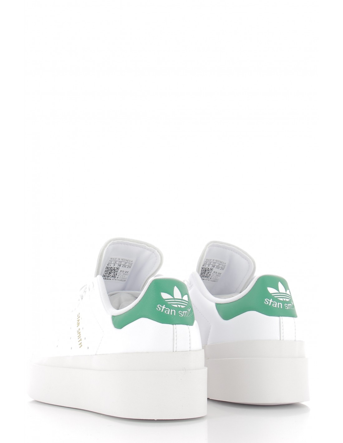 adidas Sneakers Compensées Femme Stan Smith Bonega Blanc/Vert