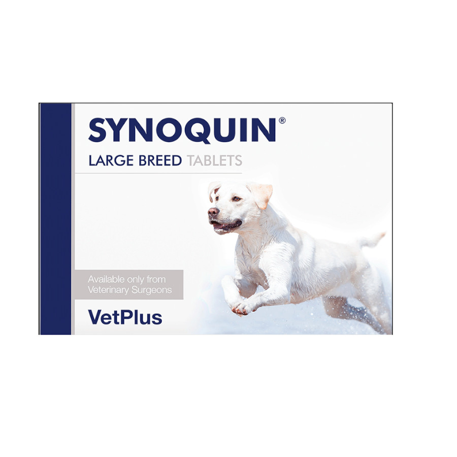 Comprimidos condroprotetores VetPlus Synoquin EFA para cães de raças grandes.