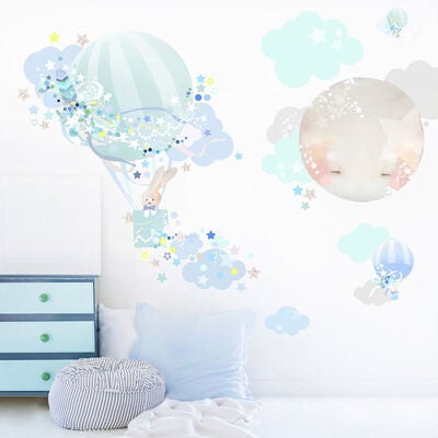 Schmooks Wallsticker Hot Air, Blue