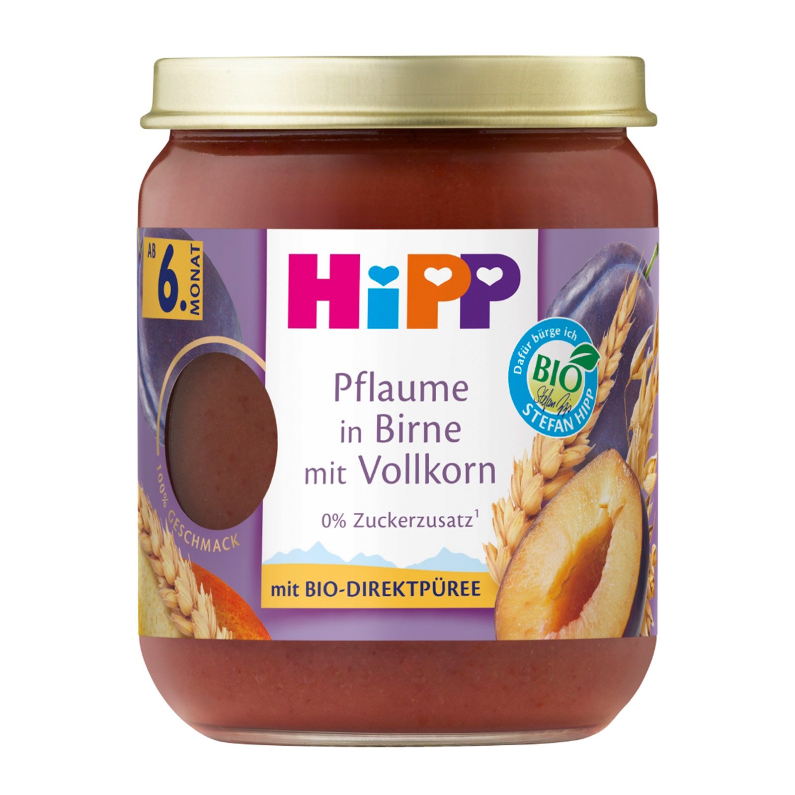 Hipp Pflaume in Birne mit Vollkorn